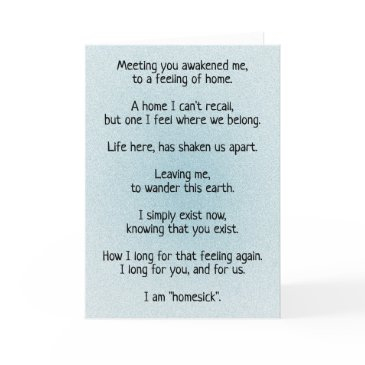 soulmate connection homesick poem holiday invitations