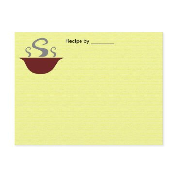 soup bowl recipe blank invitations