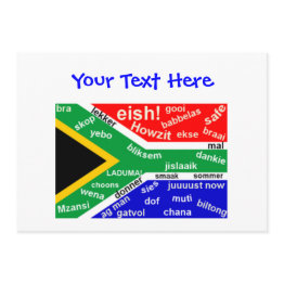 Small South African Slang Invitation - Customizable Front View