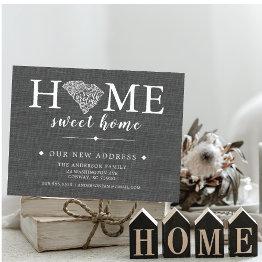 Small South Carolina State Moving Announcement Post Invitations Front View