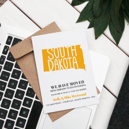 Small South Dakota We've Moved New Address New Home Pos Postinvitations Front View