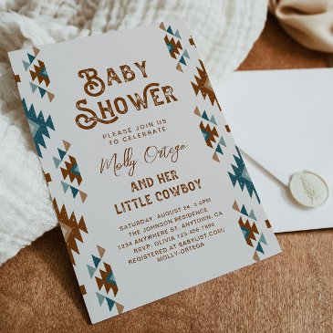 southwest baby shower invitation | cowboy baby