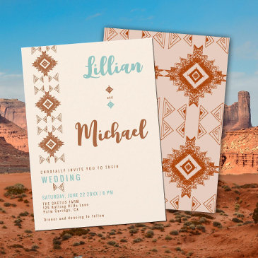southwestern dream country desert western wedding invitation