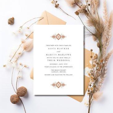 southwestern terracotta desert wedding invitation