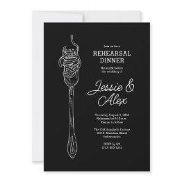 Small Spaghetti Dinner Invitation Front View