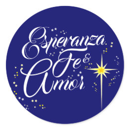 Small Spanish Christian Christmas Three Kings Day Classic Round Sticker Front View