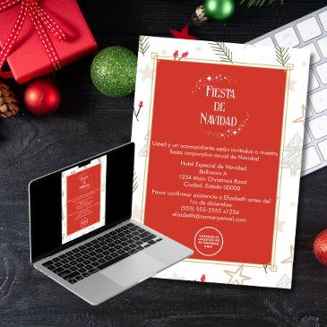 spanish fiesta de navidad corporate christmas invitation