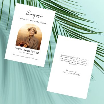 spanish funeral memorial sympathy photo thank you invitations
