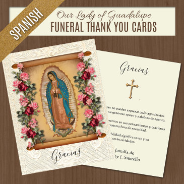 spanish funeral sympathy holy invitations thank you