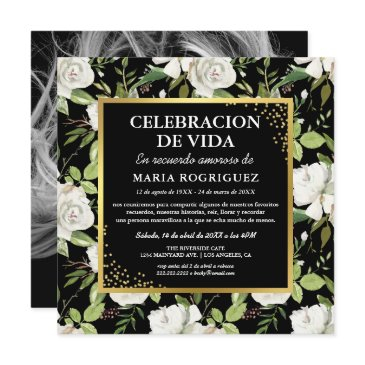 spanish memorial service | espanol photo funeral invitation