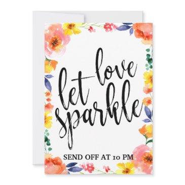 sparkler send off affordable floral wedding sign