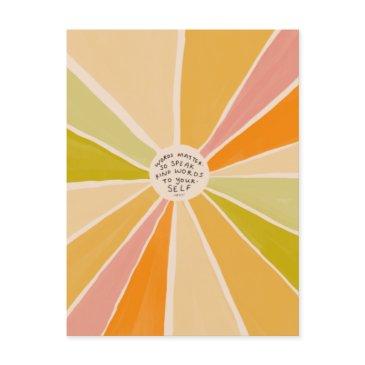 speak kind words - inspirational positive colorful postinvitations