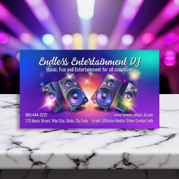 speakers dj party music deejay djs disc jockey business invitations
