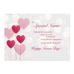 Small Special Nurse Appreciation Invitations Front View