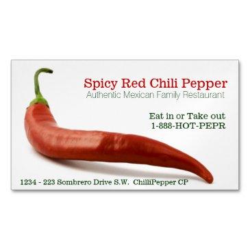 spicy food hot red cayenne pepper restaurant business invitations magnet