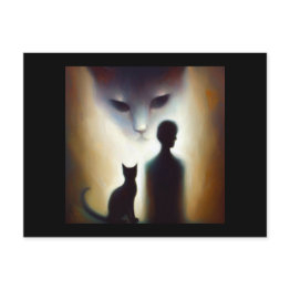 Small Spirit Animal Cat 2 Postinvitations Front View