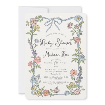 spring garden party pastel floral baby shower