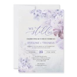 Small Spring Purple Violet Flowers Mauve We Still Do Invitation Front View
