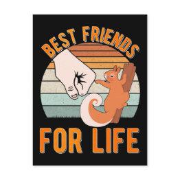 Small Squirrel Friend Forest Animal Lover Postinvitations Front View