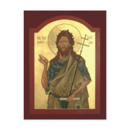 Small St John The Forerunner And Baptist Prayer Invitations Front View