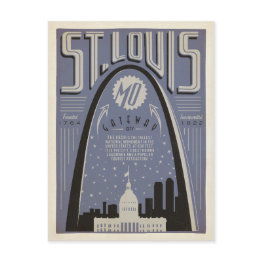 Small St Louis, Mo - Gateway City Postinvitations Front View