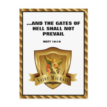 st. michael archangel scripture bible verse postca postinvitations