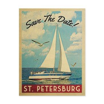 st. petersburg save the date sailboat nautical announcement postinvitations
