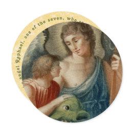 Small St. Raphael The Archangel (m 012) Greeting Invitations Front View