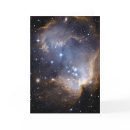 Small Star Cluster N90 Hubble Space Invitations Front View