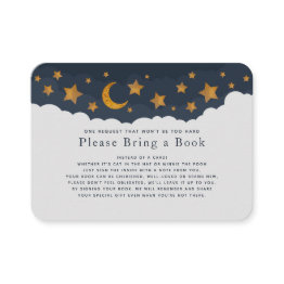Small Starry Clouds Baby Shower Please Bring A Book Business Invitations Front View