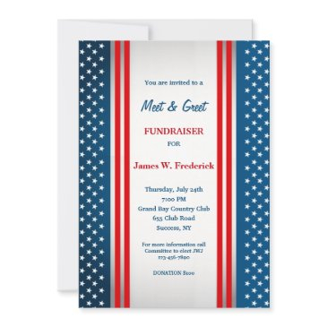 stars and stripes political fundraiser invitation