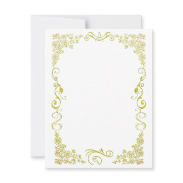 stationery floral gold rsvp invitations