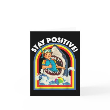 stay positive - shark lover wildlife ocean sea ani invitations