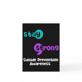 Small Stay Strong Suicide Prevention Awareness Semicolon Invitations Front View