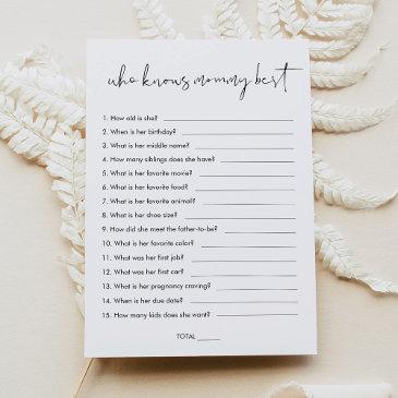 stella who knows mommy best baby shower game invitation