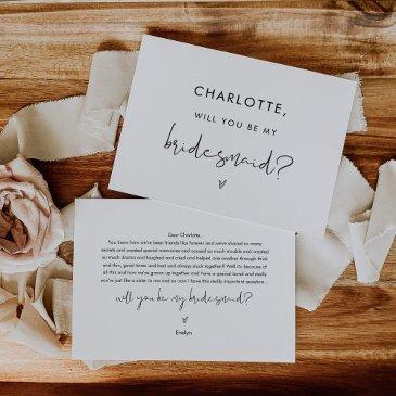 stella will you be my bridesmaid note invitations