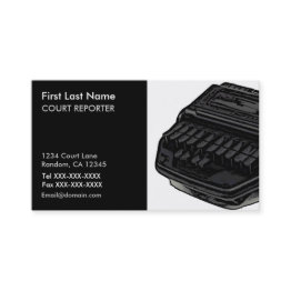 Small Stenograph Machine Court Reporter Business Invitations Front View
