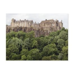 Small Stirling Castle Green Postinvitations Front View