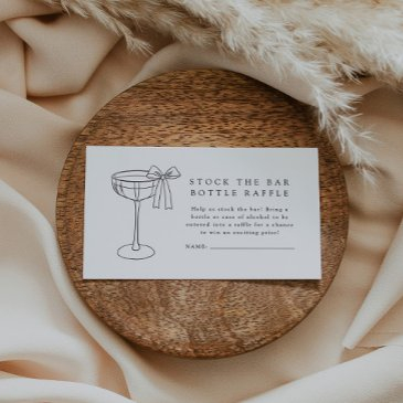 stock the bar couples shower bottle raffle ticket enclosure invitations