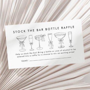 stock the bar couples shower bottle raffle ticket enclosure invitations
