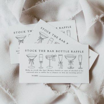 stock the bar couples shower bottle raffle ticket enclosure invitations