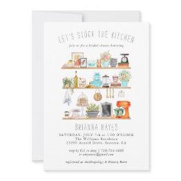 Small Stock The Kitchen Bridal Shower Invitation Front View