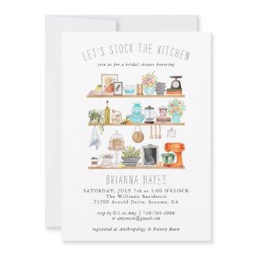 stock the kitchen bridal shower invitation