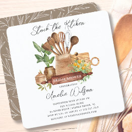 Small Stock The Kitchen Bridal Shower Invitation Front View