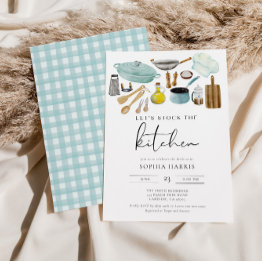 Small Stock The Kitchen Cooking Bridal Shower Invitation Front View