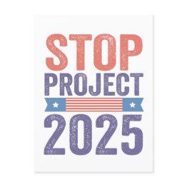 Small Stop Project 2025 Trump American Patroitic Postinvitations Front View