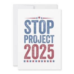 Small Stop Project 2025 Trump Harris American Patroitic Invitation Front View