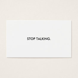 Small Stop Talking Business Invitations Front View
