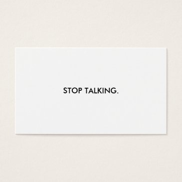 stop talking business invitations