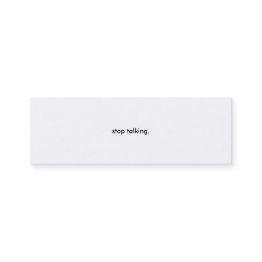 Small Stop Talking Business Invitations Front View